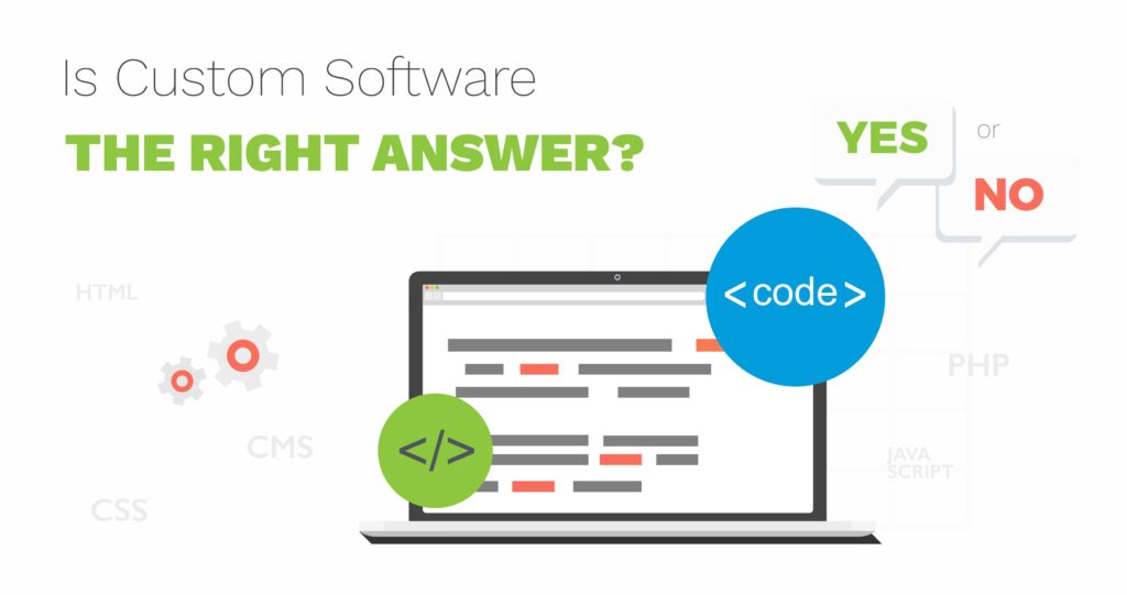 6 To Code or Not to Code Is Custom Software Development the Right Answer scaled