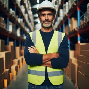 shipping man happy