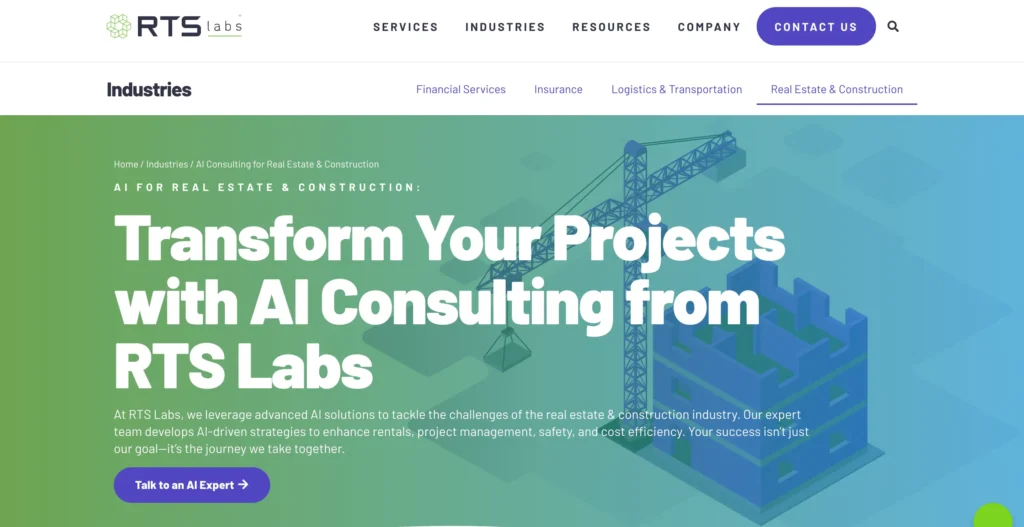 RTS Labs Real Estate Landing Page
