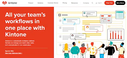 Kintone homepage