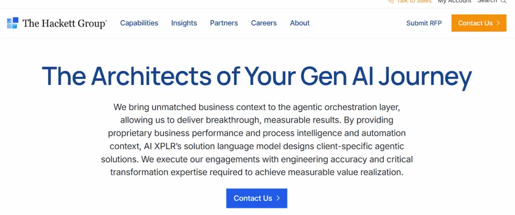 Hackett Group home page