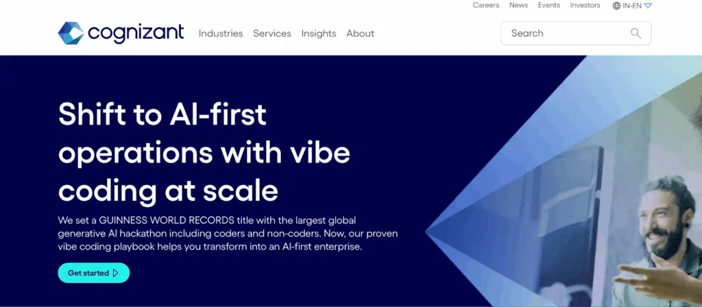 Cognizant website homepage