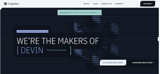 Cognition homepage view