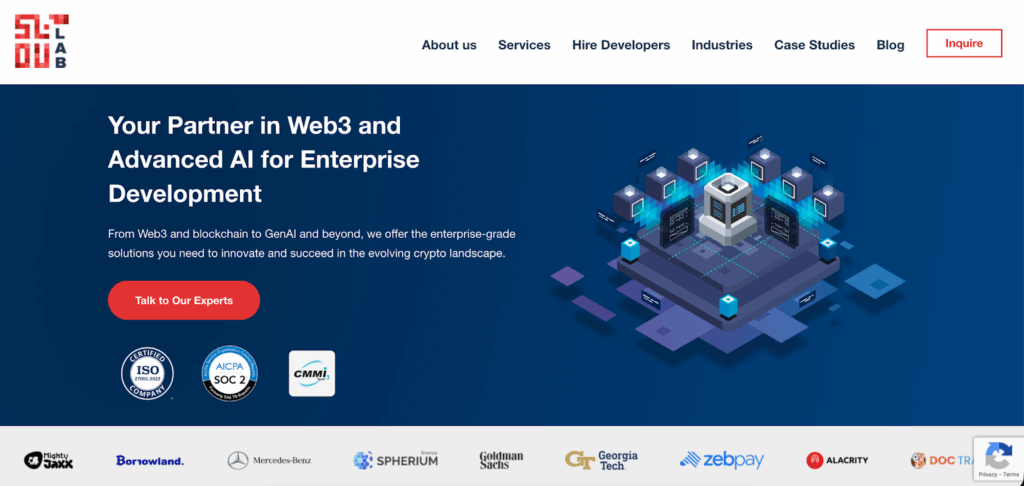 SoluLabl homepage view