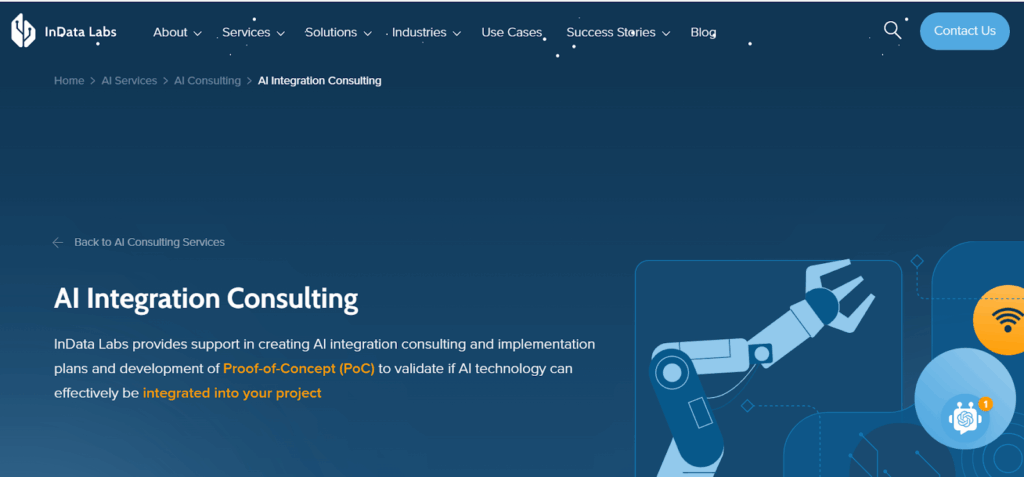 InData Labs home page 