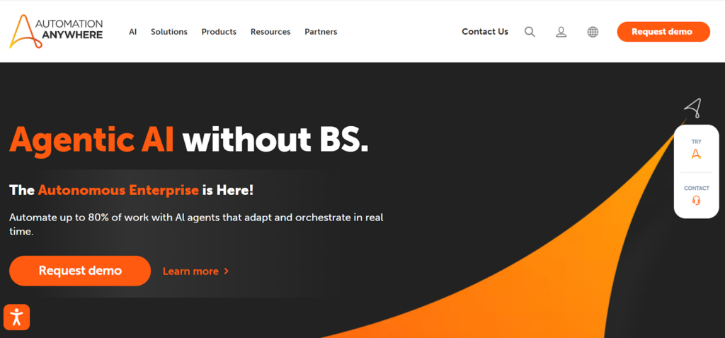 Automation ANywhere’s home page 