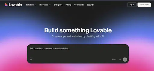 Lovable homepage