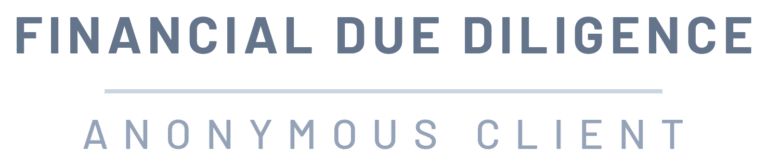 Financial due diligence client, name withheld